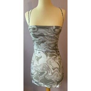 Edit By Nine Blue Grey Gray Bodycon Mini‎ Dress Small New